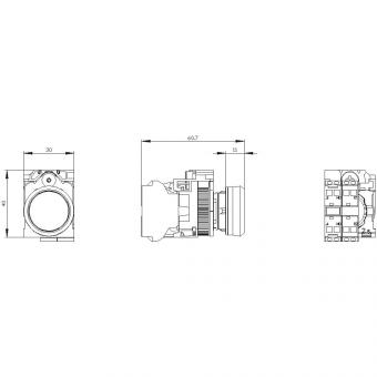 Siemens 3SU11020AB403BA0 Drucktaster 