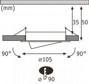 Paulmann LED Einbauleuchte 3er-Set 92254 