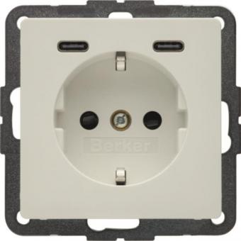 Berker Steckd.SCHUKO/USB CC 20W 48156089 