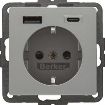 Berker Steckd.SCHUKO/USB AC 20W 48146084 