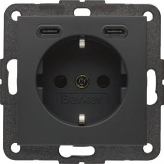 Berker Steckdose SCHUKO/USB CC  48151606 