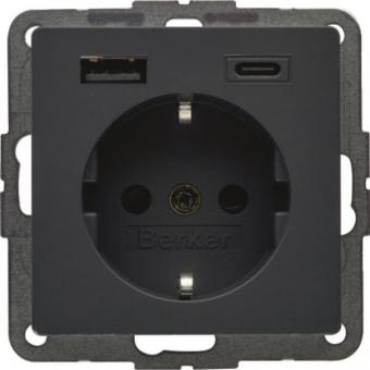 Berker Steckd.SCHUKO/USB AC 20W 48146086 