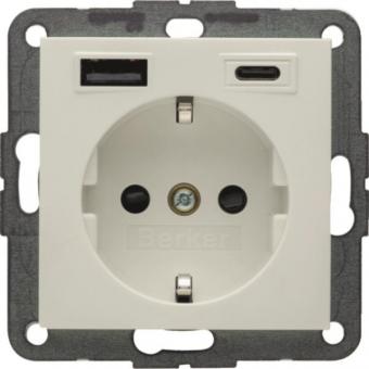 Berker Steckdose SCHUKO/USB AC  48141909 