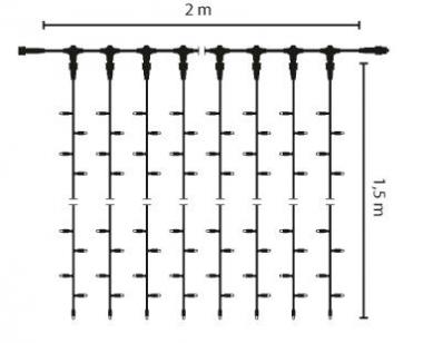 S&H LED-Drape Lite 300 2x1,5m 35W  58733 