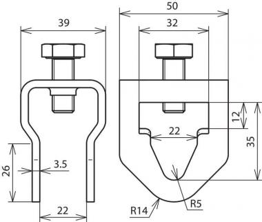 DEHN Erder-Anschlussklemme D 20m  630129 