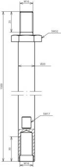 Dehn 621150 TE 20   TE 20 1500 M16 STTZN 