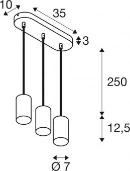 SLV ASTO TUBE, Pendelleuchte,    1006435 