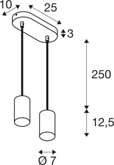 SLV ASTO TUBE, Pendelleuchte,    1006434 