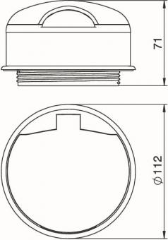 OBO SHF80 30M 9011 Schutzhaube 