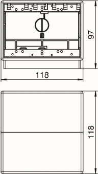 OBO T4B 00C 9011 Telitank 118x118x97 PA 