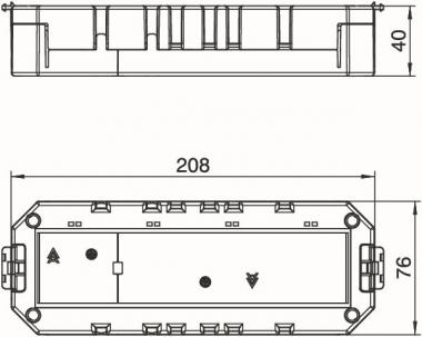 OBO MT4 45 2-2 Modulträger geschlossen 