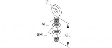 NIED Ringschraube M8 verzinkt       RCM8 