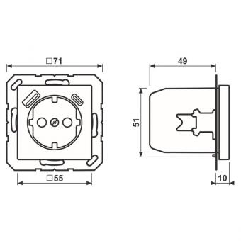 Jung SCHUKOsteckdose m.USB A1520-15CASWM 