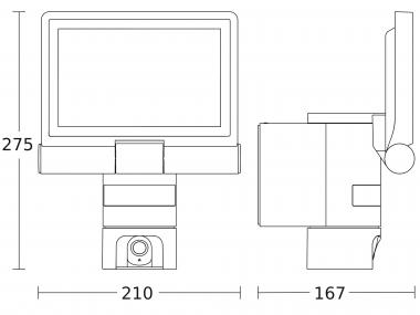 STEIN WLAN Kamera-Strahler XLED CAM2 SC 