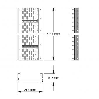 NIED Weitspannkabelrinnen    WRL105.300F 