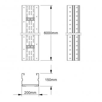 NIED Weitspannkabelrinnen WRLM 150.200 F 