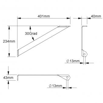 Niedax Stützblech f.Strut 41  SBHKC 96 F 