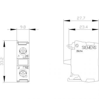 Siemens 3SU14001AA101CA0 Kontaktmodul 