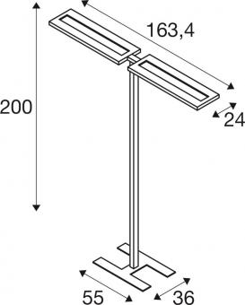 SLV WORKLIGHT PRO, Stehleuchte,  1007465 