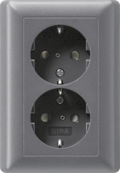 GIRA 078328 SCHUKO-Doppelsteckdose SH+ 