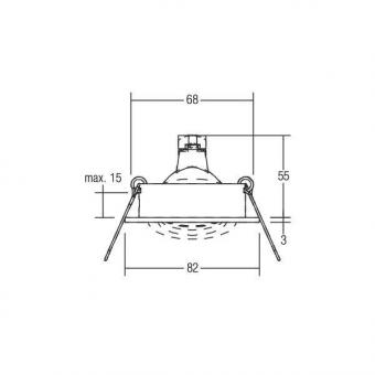 BRUM NV-Einbaustrahler mattweiß  0063.07 