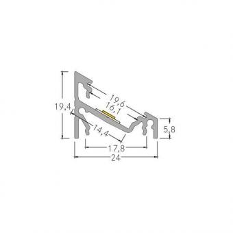 BRUM LED-Alu-Eck-Profil Länge:  53702260 
