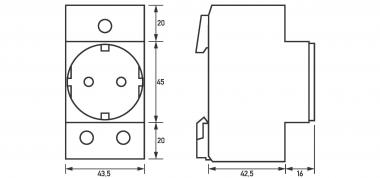DOEP Einbausteckdose                RDS6 
