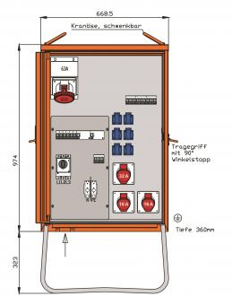 Walther Verteilerschrank 55kVA  WV0363R1 