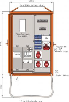 Walther Anschlussverteiler 44kVA WAV0170 