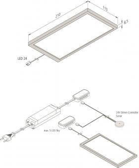 Hera 2er Set LED Sky 6W ww   61057420182 