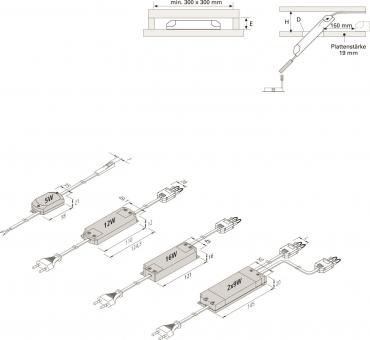 Hera LED Trafo 350mA 16W     61500300945 
