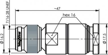 TG TNC-Stecker Löt/Klemm 75  J01012A0001 