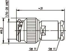 TEGA TNC-Kabelstecker 75Ohm    100023816 