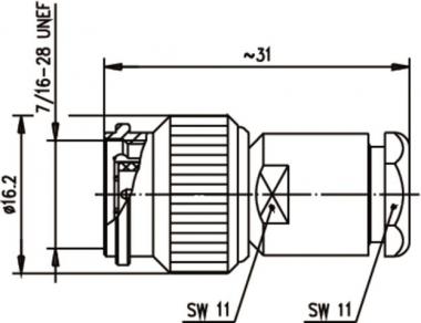 TEGA TNC-Kabelstecker 75Ohm    100023816 