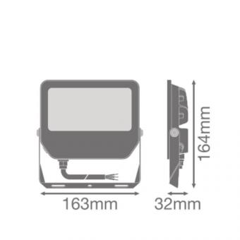 LEDV Flutlichtstrahler Compact schwarz 