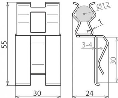 Dehn 308143 DC BK  DC BK 12 FL30 STBLANK 