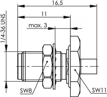 TG   SMA-Kabeleinbaubuchse G10 100024717 
