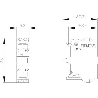 Siemens 3SU14001AA103BA0 Kontaktmodul 
