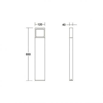 Brumberg LED-Pollerleuchte 230V 65222103 
