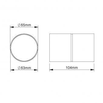 Fintech Steckmuffe M63 L:105mm IESM 63 F 