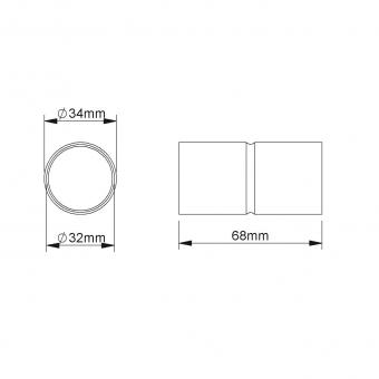Fintech Steckmuffe M32 L:68mm  IESM 32 F 