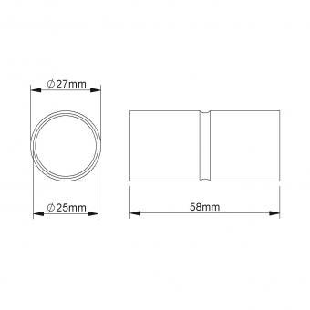 Fintech Steckmuffe M25 L:55mm  IESM 25 A 