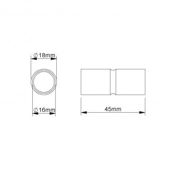 Fintech Steckmuffe M16 L:40mm  IESM 16 F 