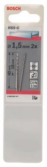 Bosch Metallbohrer HSS-G DIN 2 Stück 