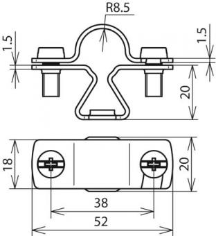 DEHN Stangenhalter NIRO m.        274116 