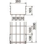 OBO GRM 105 200 FT Gitterrinne GRM 