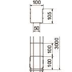 OBO GRM 105 100 FT Gitterrinne GRM 