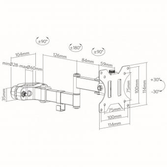 EFB Masthalter für TV LED  ICA-LCD-110BK 