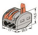 WAGO 222-413 CLASSIC-Verbindungsklemme, 