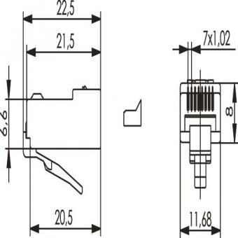 TEGA RJ45-Stecker MP8        J00026A0182 